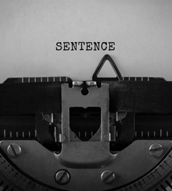 Máquina de escribir: sentencia